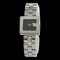 Orologio da donna 3600L in acciaio inossidabile con quadrante quadrato di Gucci, anni '80, Immagine 1