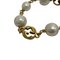 GUCCI Interlocking G Fake Pearl Flower Bracelet Gold Ladies 4