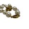 GUCCI Interlocking G Fake Pearl Flower Bracelet Gold Ladies 9