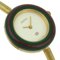Cambiar bisel reloj 11/12 chapado en oro de fabricación suiza con pantalla analógica esfera blanca para mujer de Gucci, Imagen 3