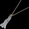 GUCCI GG Ghost Necklace Silver/K18YG Women's 1