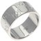 GUCCI Icon Wide #13 Ring K18 White Gold Women's 3
