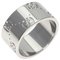 Icon Wide #10 K18 White Gold Women's Ring from Gucci 2