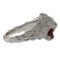 GUCCI Ring Size 11.5 18K White Gold Garnet Women's 4