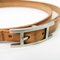 Brown Metal, Leather & Silver Api III Choker from Hermes 3