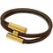 Tourni Tresse Brown & Gold Bracelet from Hermes 1