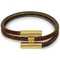 Tourni Tresse Brown & Gold Bracelet from Hermes 2