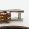 Brown & Silver Leather & Metal Api III Choker Bracelet from Hermes 7