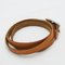 Brown & Silver Leather & Metal Api III Choker Bracelet from Hermes, Image 3