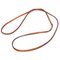 Hermes Raniere Choker Necklace Bracelet Leather Strap Orange 1
