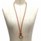 Hermes Raniere Choker Necklace Bracelet Leather Strap Orange 4