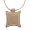 Beige Leather & Silve Touareg Necklace from Hermes 4