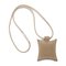 Beige Leather & Silve Touareg Necklace from Hermes 2