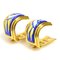 Hermes Earrings Cloisonne Metal/Enamel Gold/Blue/Yellow Women's E55987F, Set of 2 2