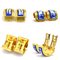 Hermes Earrings Cloisonne Metal/Enamel Gold/Blue/Yellow Women's E55987F, Set of 2 4