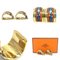 Hermes Ohrringe Cloisonne Metall/Emaille Gold X Multicolor Damen, 2er Set 5