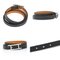 HERMES Bracelet Api Leather/Metal Black/Silver Unisex e56014g 3