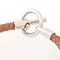 Brown & Silver Leather Bracelet Grennan H Swift Bracelet from Hermes, Image 6