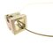 H Cube Metal Pink and Silver Necklace from Hermes 2