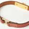HERMES Bangle Bracelet Micro Rival Pink Brown Gold S Size 4