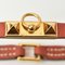 HERMES Bangle Bracelet Micro Rival Pink Brown Gold S Size, Image 6