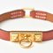 HERMES Bangle Bracelet Micro Rival Pink Brown Gold S Size 3