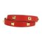 Medor Anfini Clute Double Tour Bracelet Notation Size T2 Vaud Swift Red Series Gold Bangle Metal Fittings C Engraved from Hermes 2