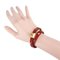 Medor Anfini Clute Double Tour Bracelet Notation Size T2 Vaud Swift Red Series Gold Bangle Metal Fittings C Engraved from Hermes 7