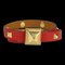 Medor Anfini Clute Double Tour Bracelet Notation Size T2 Vaud Swift Red Series Gold Bangle Metal Fittings C Engraved from Hermes 1