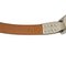 Leather & metal Cream & Silver Rival Mini Bangle from Hermes, Image 10