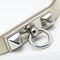 Leather & metal Cream & Silver Rival Mini Bangle from Hermes, Image 6