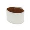 Leather Brown, Gold & White Kelly Dog Bangle from Hermes 2