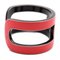 Lacquer Wood Pink & Black Cuff Bangle from Hermes 4