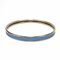 Uni Metal Enamel Gold Blue Bracelet from Hermes 2