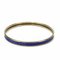 Uni Metal Enamel Gold Blue Bracelet from Hermes 1