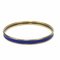 Uni Metal Enamel Gold Blue Bracelet from Hermes 2
