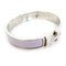 HERMES Bangle Bracelet Click Crack H Metal/Enamel Silver/Light Purple Women's e55940i 3