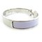HERMES Bangle Bracelet Click Crack H Metal/Enamel Silver/Light Purple Women's e55940i 4