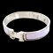 HERMES Bangle Bracelet Click Crack H Metal/Enamel Silver/Light Purple Women's e55940i 1