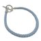 Grennan Leather Bracelet Blue Series Silver Metal Fitting Braided Mi T5 Size Womens Mens from Hermes 2