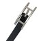 HERMES Api Bracelet T Engraved Gray Black Leather SV Hardware Brace Accessories Fashion Women Men Unisex 8
