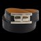 Drag Double Tour Drag Double Tour Bracelet Notation Size T2 Box Calf Black Brown System Silver Metal Fittings X Carved Seal from Hermes, Image 1