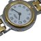 HERMES Clipper CL3.240 oro argento acciaio inossidabile GP quadrante bianco orologio data da donna, Immagine 2