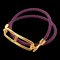 Bracelet Ruri Double Tour Cuir/Métal Violet/Or de Hermes 1
