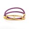 Bracelet Ruri Double Tour Leather/Metal Purple/Gold from Hermes 2