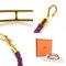 Bracelet Ruri Double Tour Cuir/Métal Violet/Or de Hermes 5