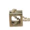 Pink Metal & Silver H Cube Necklace from Hermes 4