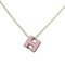Pink Metal & Silver H Cube Necklace from Hermes 1