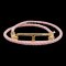 HERMES Luli Bracelet Size T2 Leather Metal Pink Gold Chaine d'Ancle Double Tour Braided 1