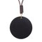 HERMES Medor Collie de Cyan Necklace Wood Leather Black Brown Gold Metal Fittings Round Pendant, Image 3